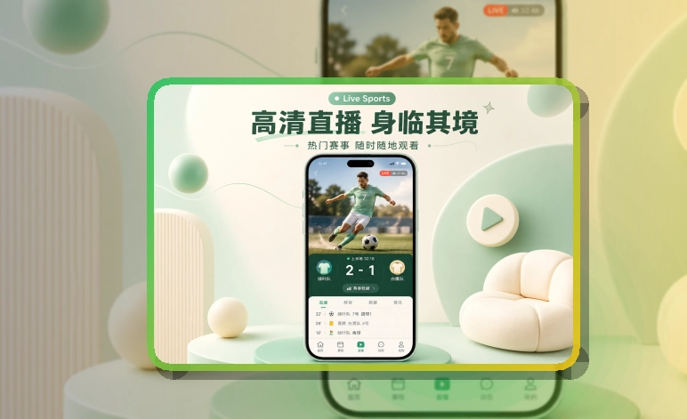 圆环亮点区 · App下载入口 · 重要比赛不容易错过界面展示